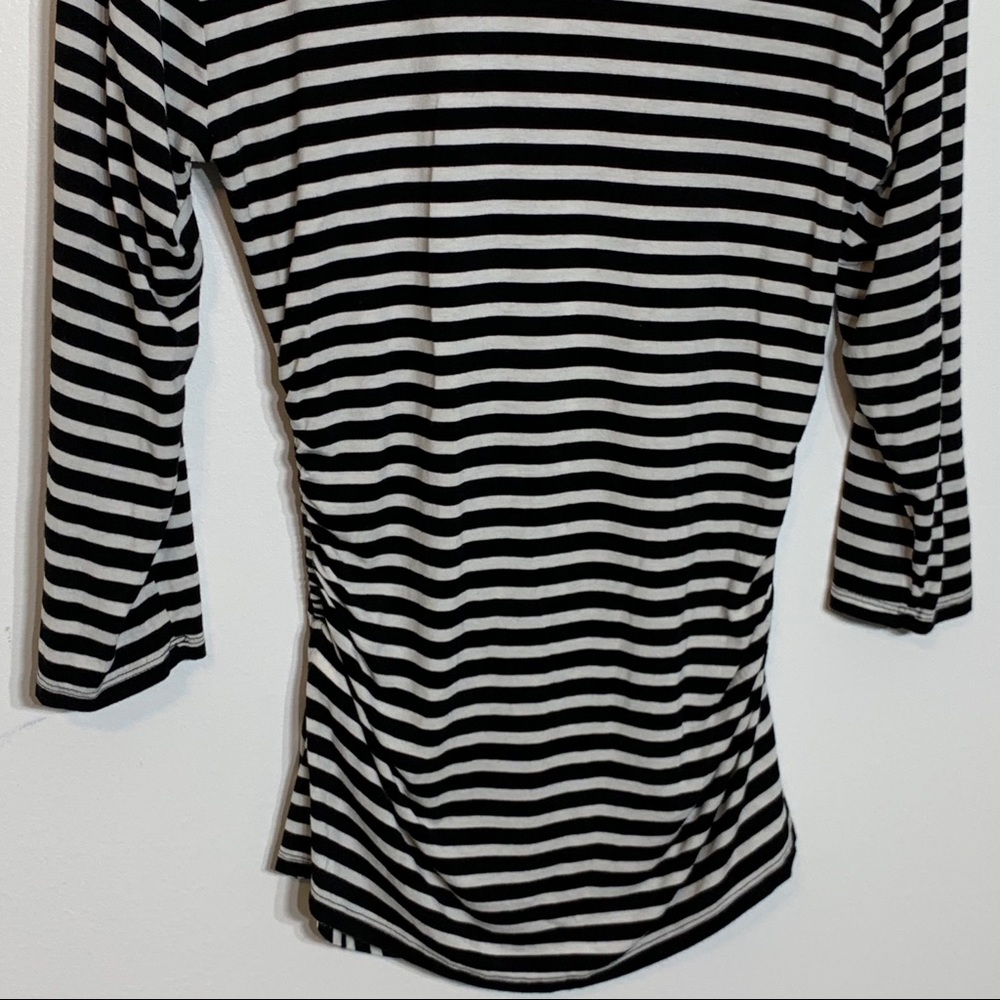 EUC Vince Camuto Black and White Striped Shirt - Picture 6 of 6